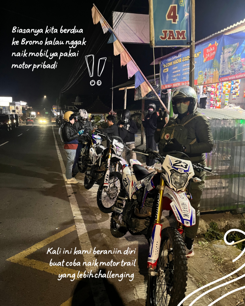 naik motor trail ke bromo (2)