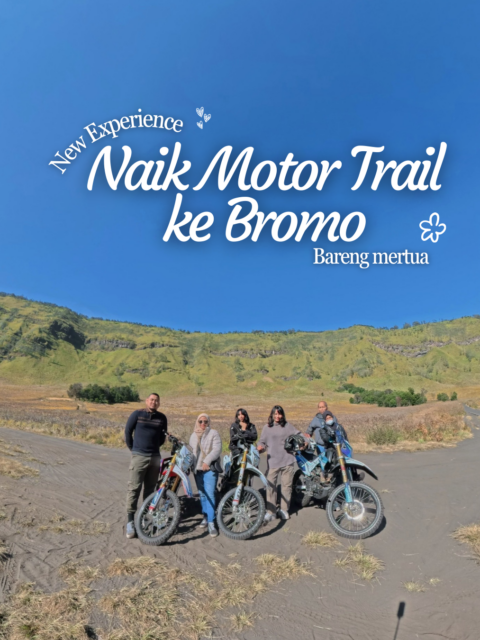 naik motor trail ke bromo