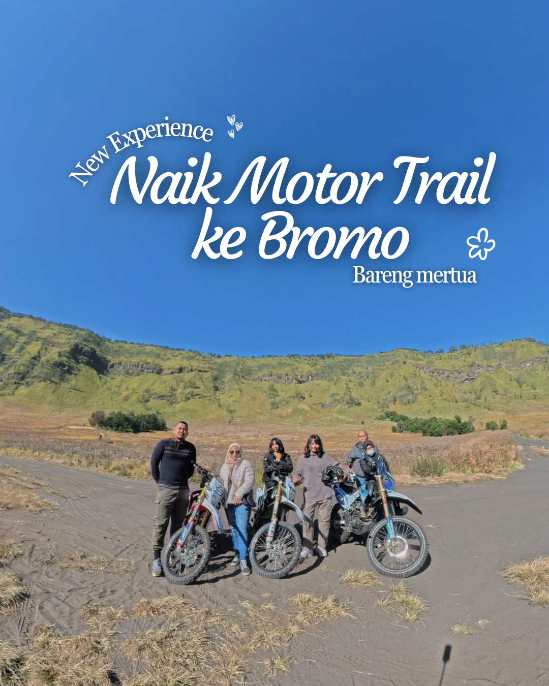 naik motor trail ke bromo