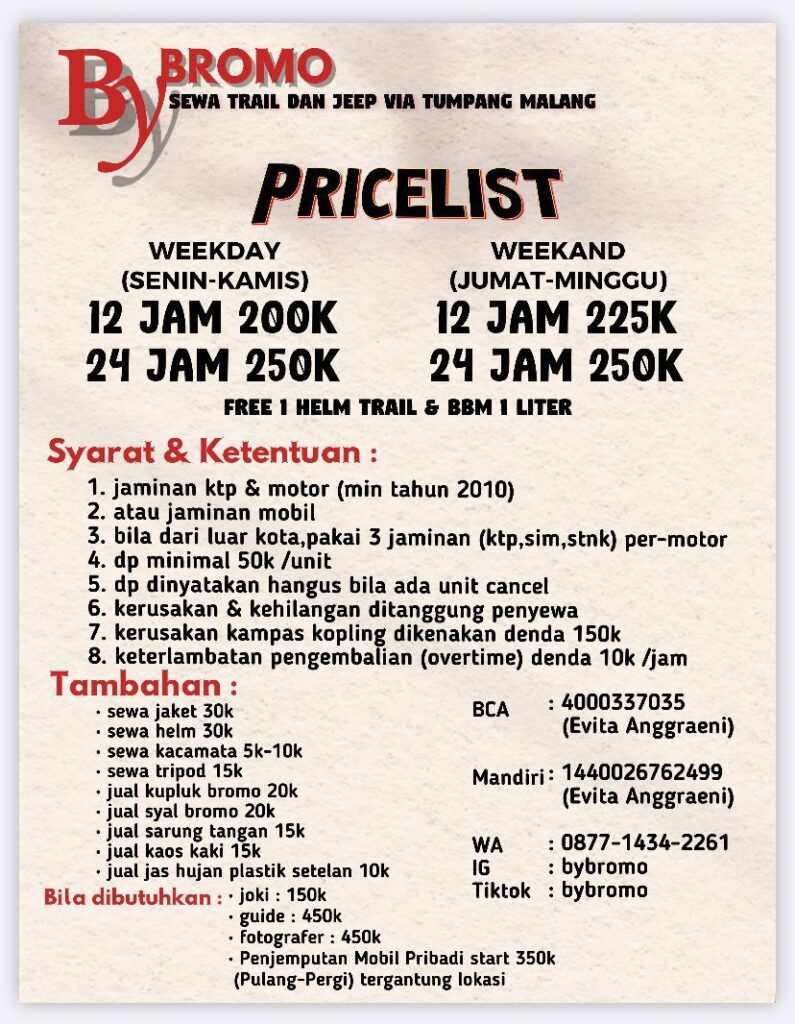 naik motor trail ke bromo (2)