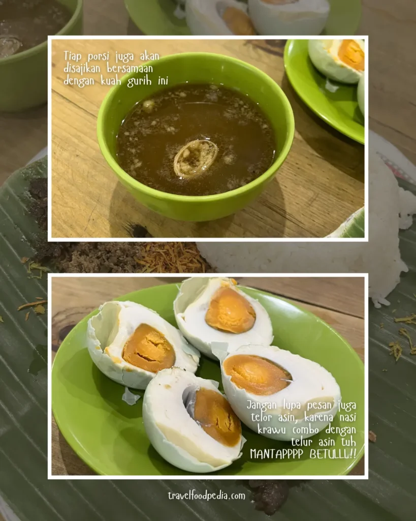 TAMPILAN NASI KRAWU BU TIMAN GRESIK